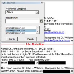 Predefined search patterns